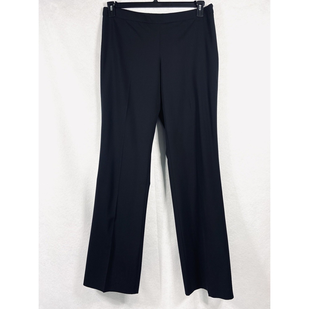 Boss Hugo Boss Dress Pants Womes 12 Black Straight Leg Wool Blend